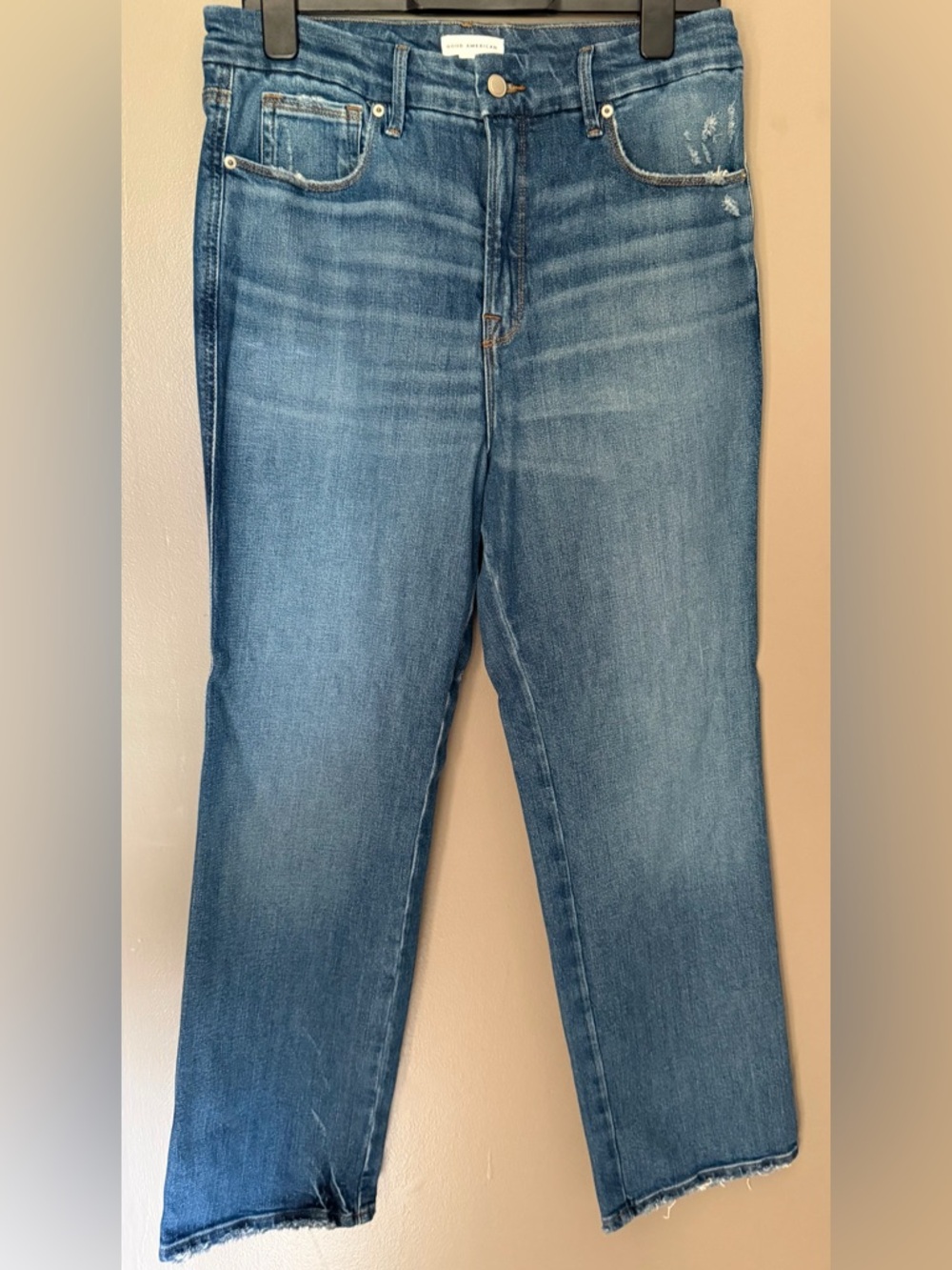 Good American Jeans Size 12/31 Straight Leg Denim